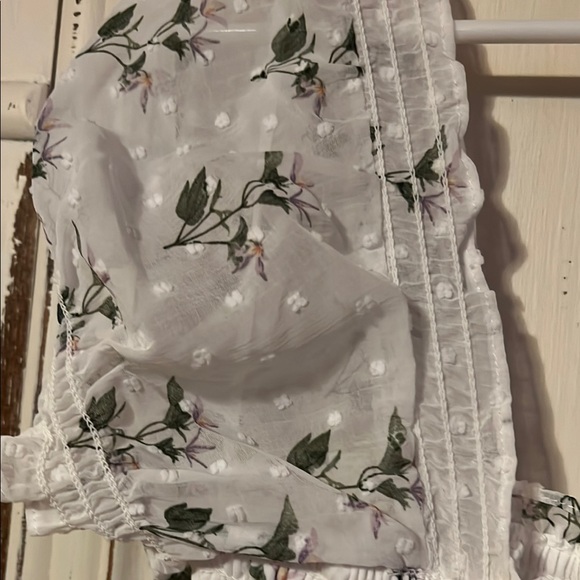 o.p.t White and Green Tiered Ruffled Sundress - Picture 7 of 12